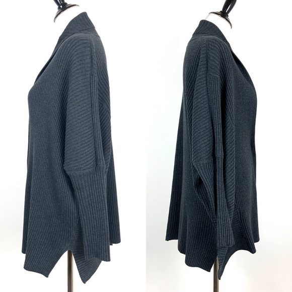 Cabi Cosmo Cardigan Ribbed Sweater Small Gray - Picture 5 of 8